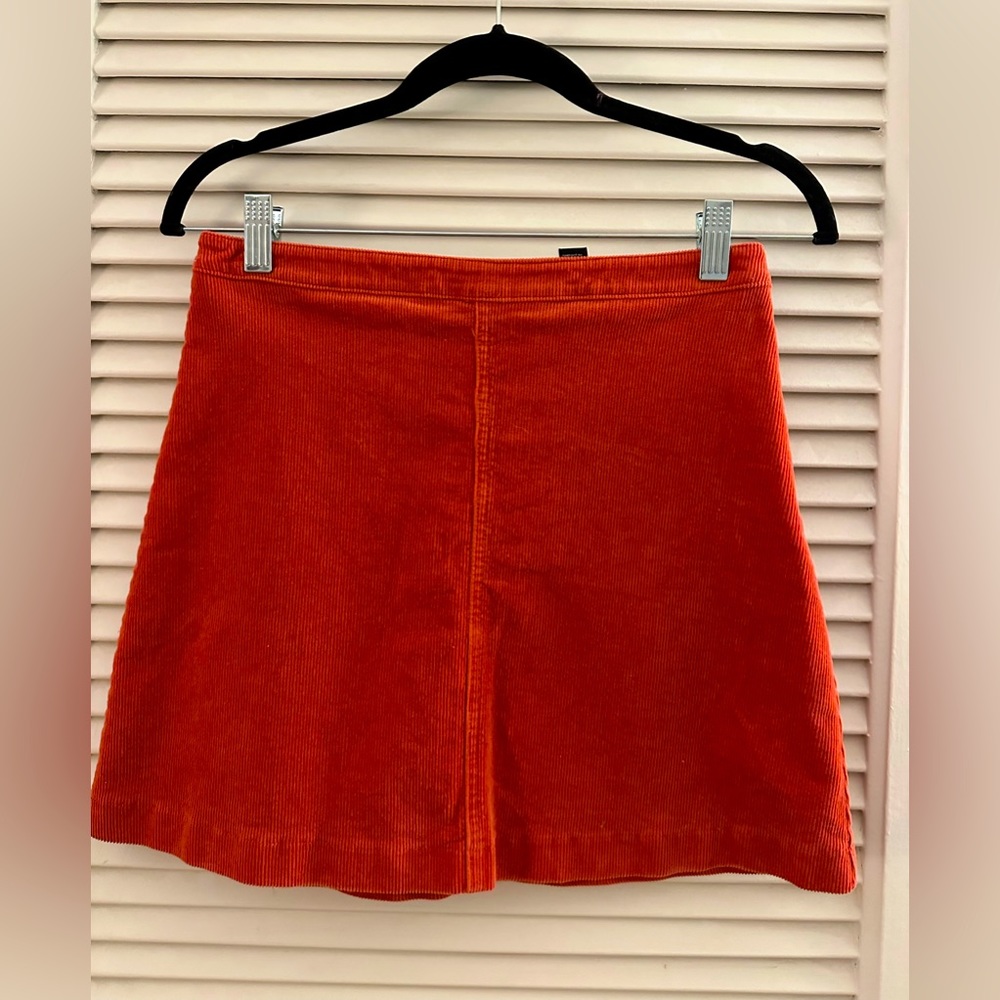 Forever 21 Burnt Orange Corduroy Skirt